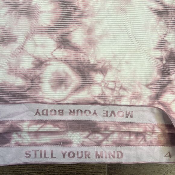 Lululemon Swiftly Tech Size 4 Long Sleeve 2.0 Shibori Stripe Pink Taupe Tie Dye - Picture 6 of 14